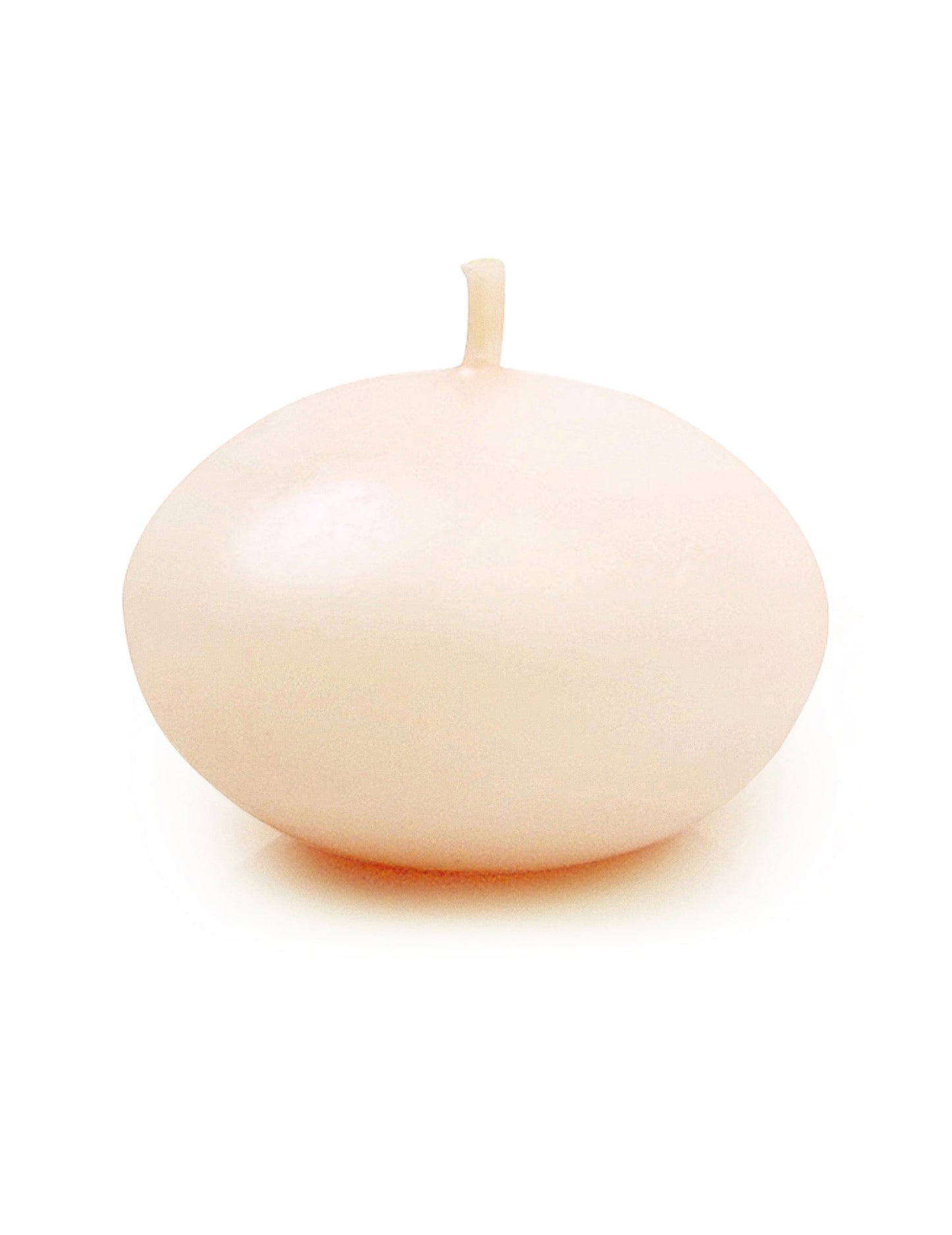 50 velas de disco flutuantes creme mate 40 mm