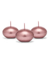 50 velas flutuantes metalizadas ouro rosa 40 mm