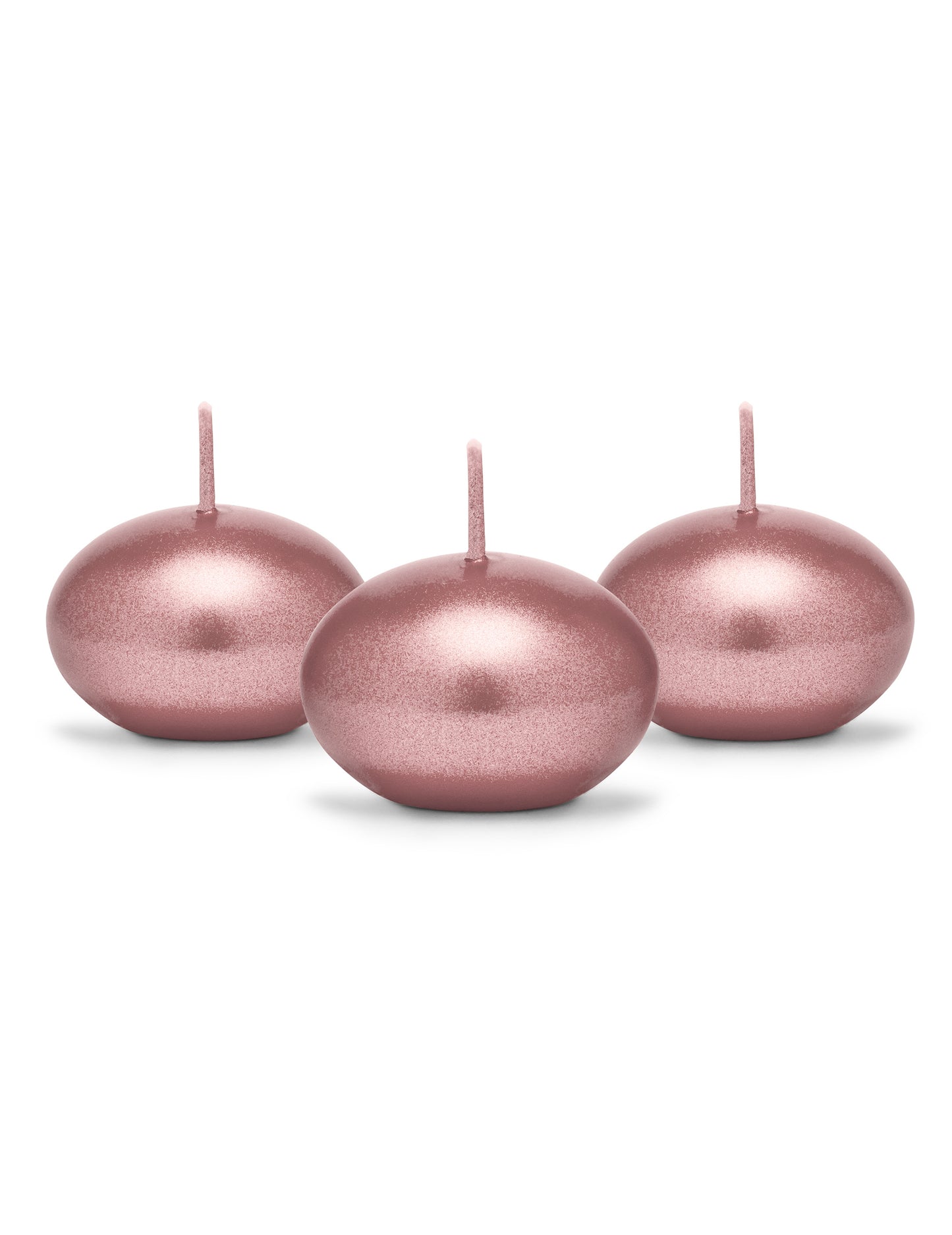 50 velas flutuantes metalizadas ouro rosa 40 mm