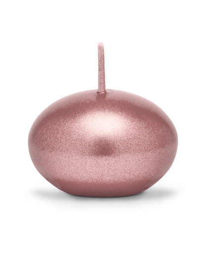 50 velas flutuantes metalizadas ouro rosa 40 mm