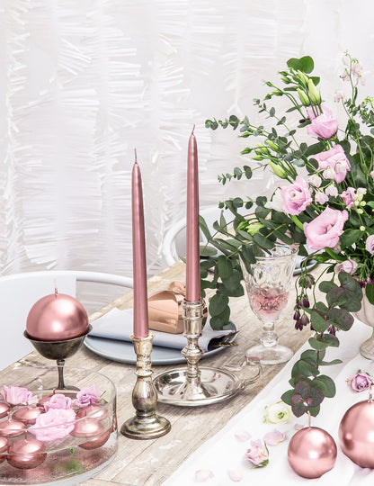 50 velas flutuantes metalizadas ouro rosa 40 mm