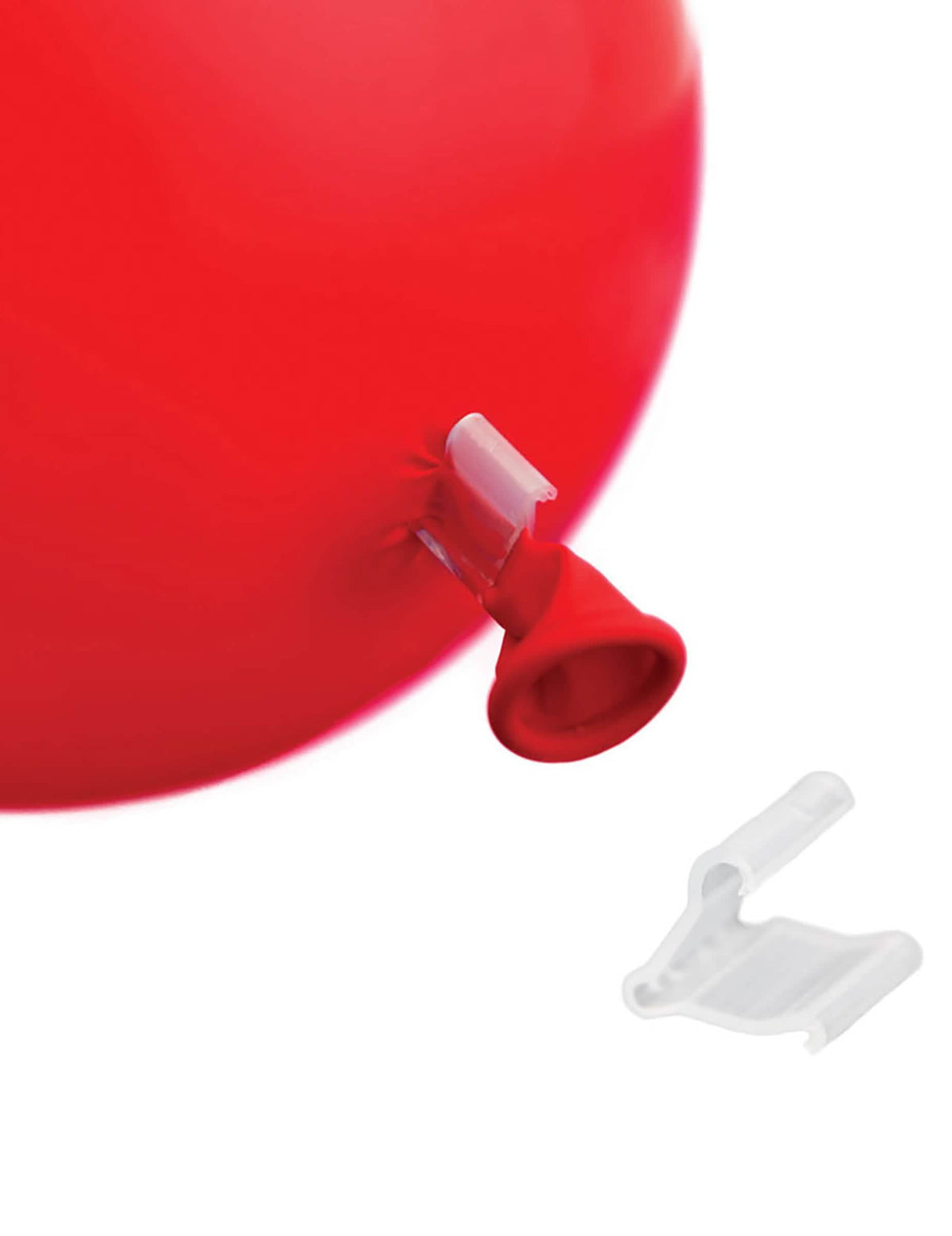 Clips para balões para festa lote de 50 transparentes