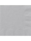 50 serviettes en papier gris argenté