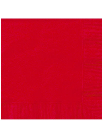 Serviettes en papier rouges pour fête unies