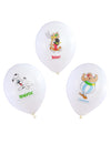 Ballons latex Astérix pour fête blancs avec Astérix Obélix et Idéfix