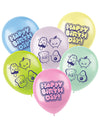 6 Balões de látex Kawaï Party 33 cm