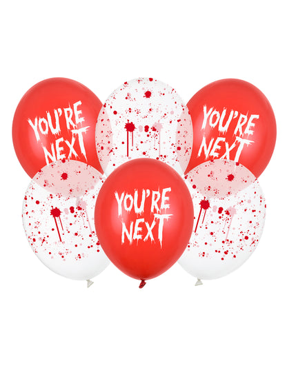 6 Ballons Latex You're next 30 cm