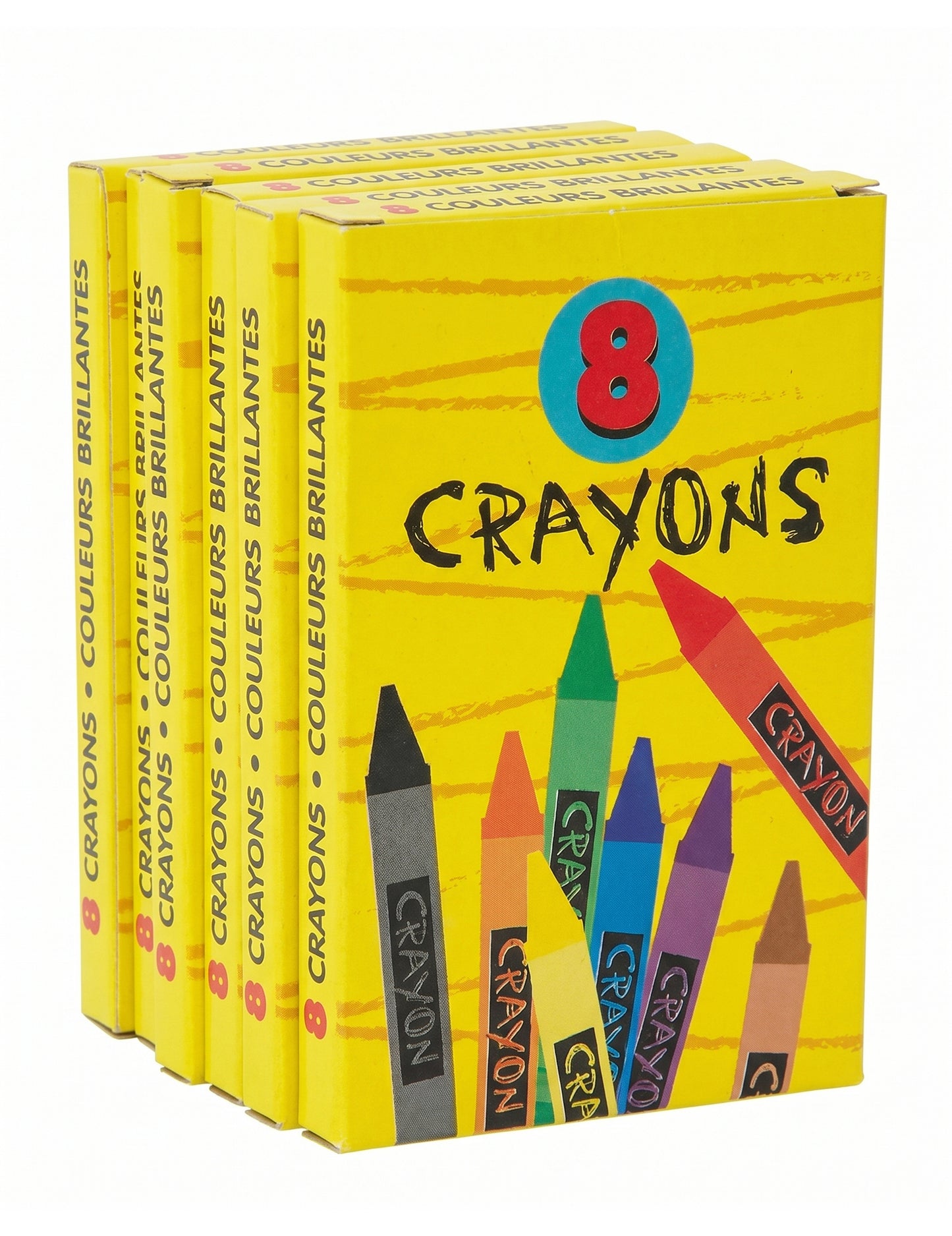6 caixas de lápis de cor 8,8 cm para aniversário