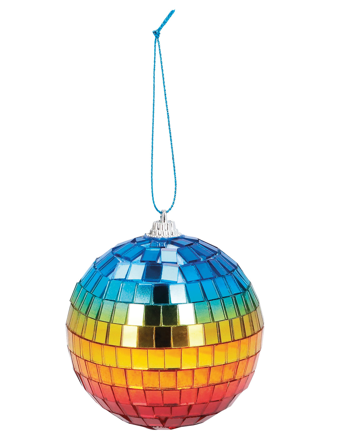 6 Bolas de discoteca arco-íris 8 cm