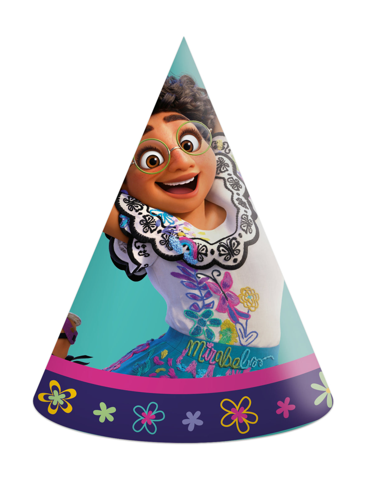 Chapeau de fête en carton Encanto pour enfant multicolore avec Mirabel