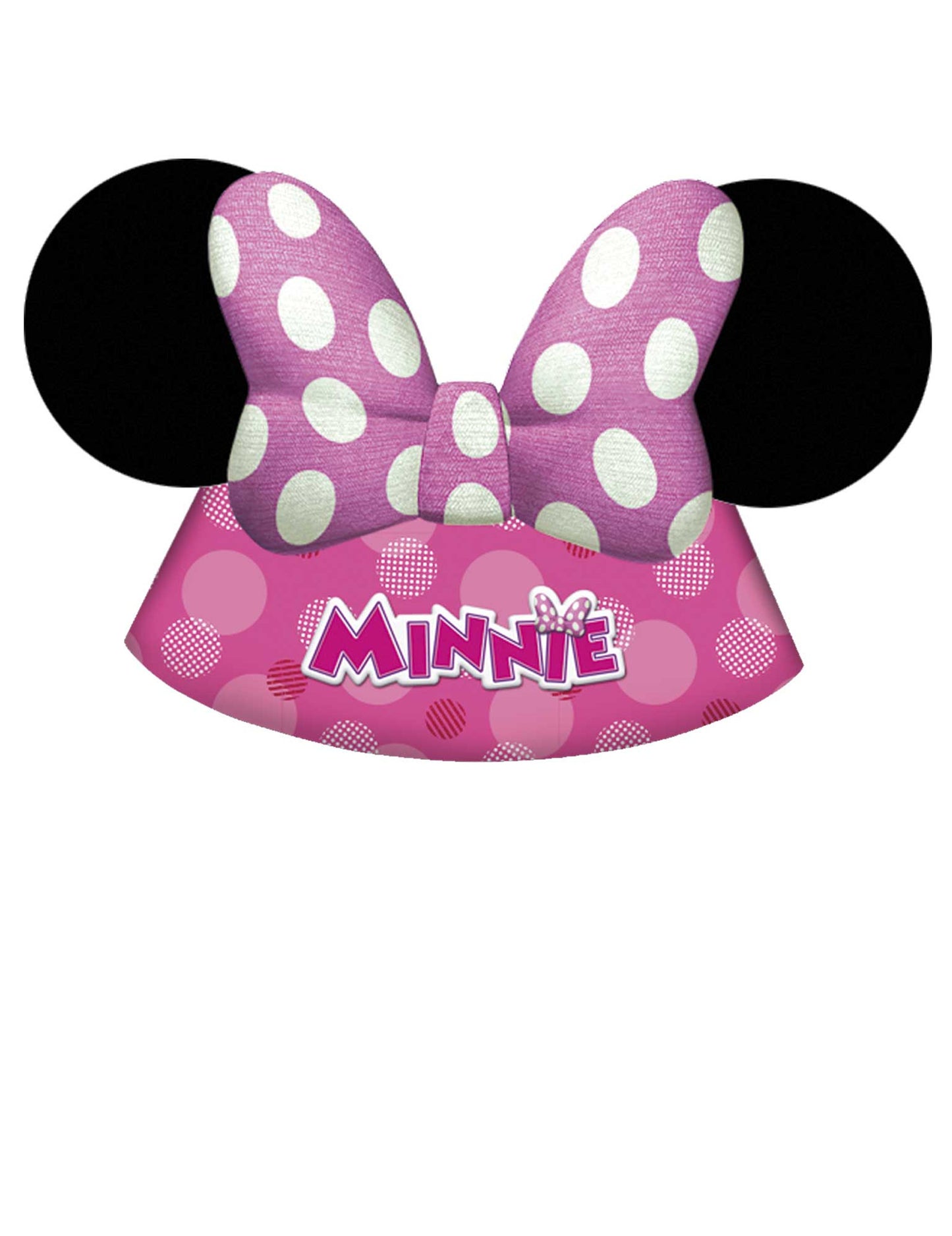 Chapeaux de fête Minnie Bow-Tique pour enfant rose à pois avec oreilles et nœud