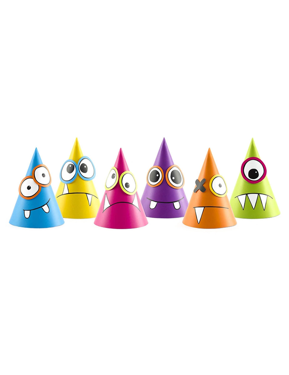 chapéus de festa pequenos monstros para criança coloridos para criar