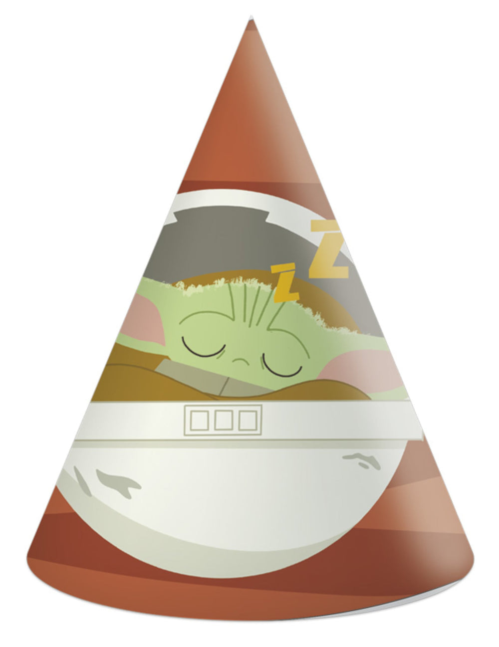 Mise en situation des chapeaux de fête en carton bébé Yoda The Mandalorian