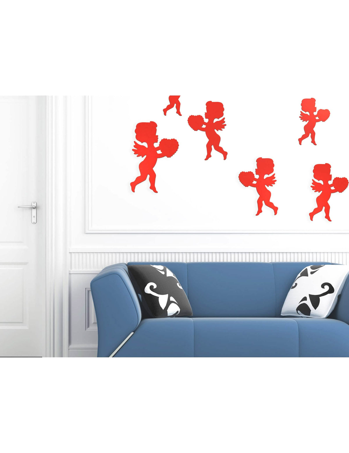 Encenação das decorações com motivo de Cupido