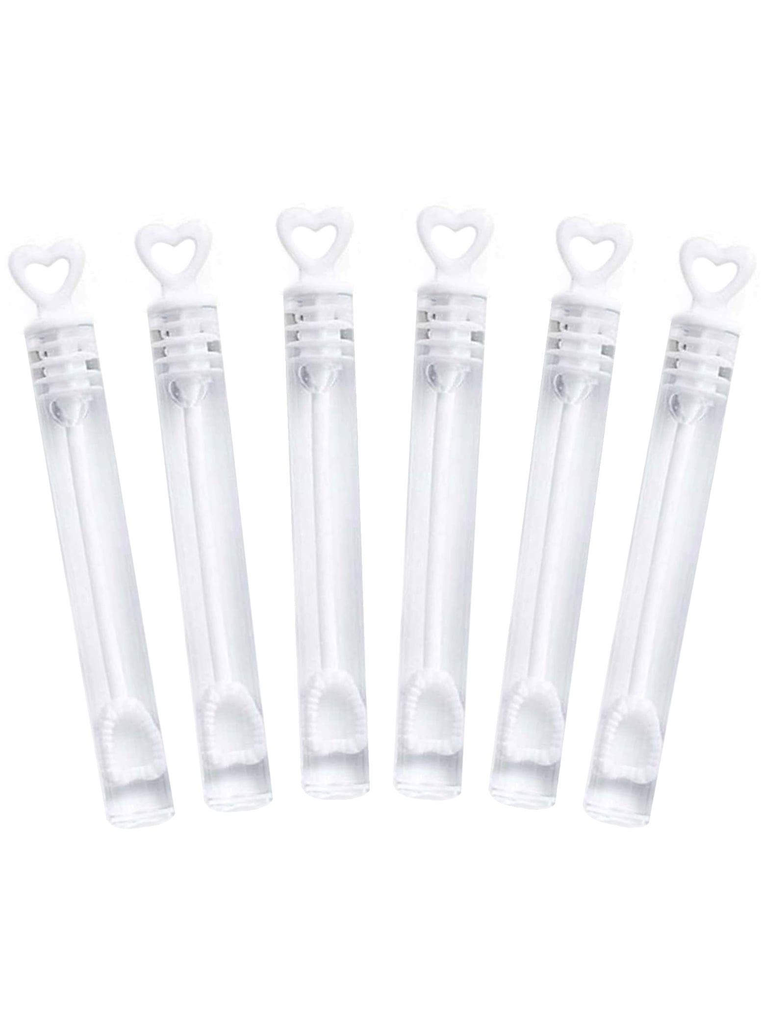 Flacons de bulles à savon mariage pour invités blancs avec bouchon cœur