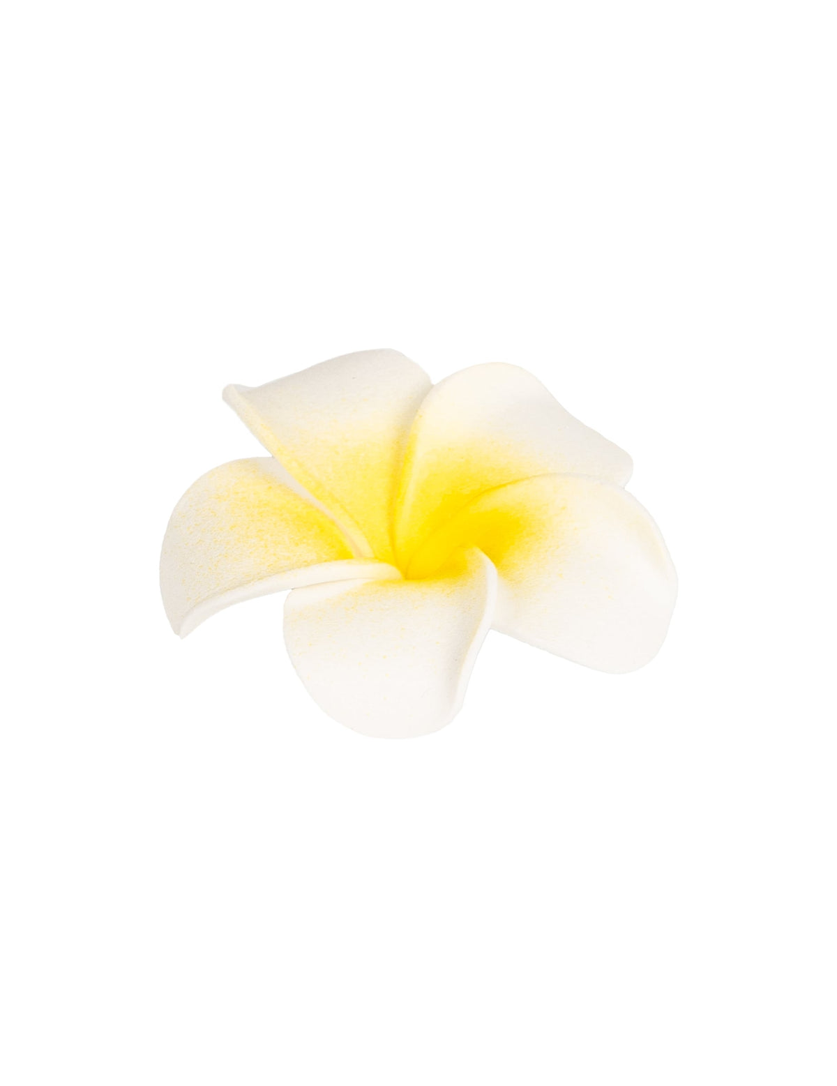 Vue de profil d'une fleur du lot de 6 fleurs de monoï artificielles pour décoration
