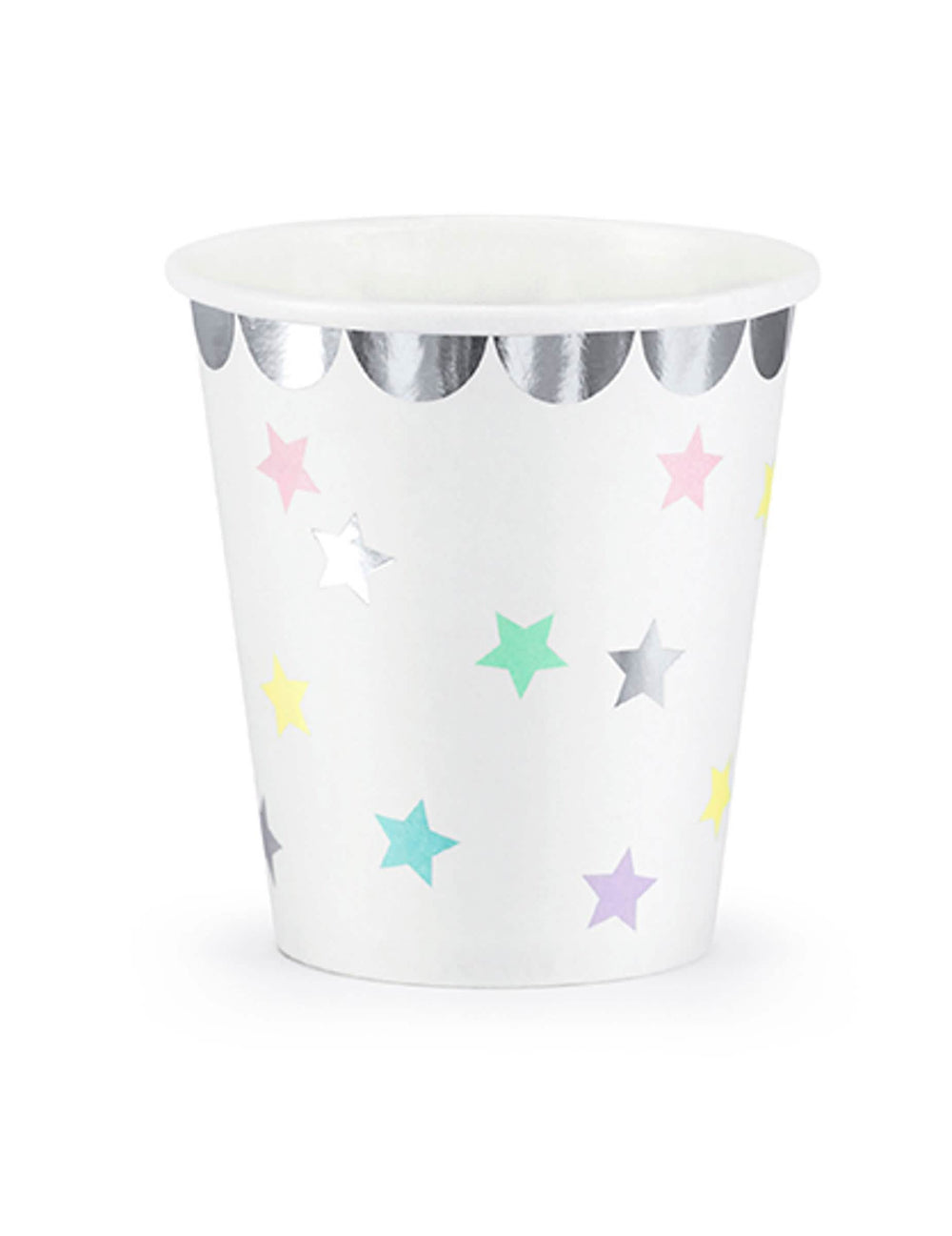Mise en situação da mesa dos copos estrelas para festa
