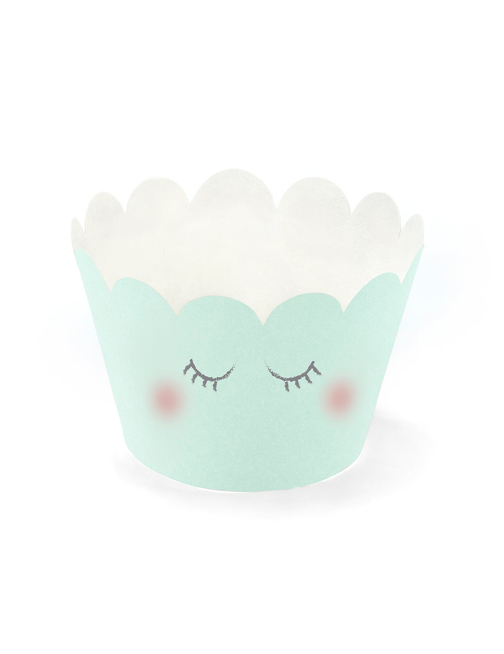 Vue du modèle vert pastel avec cils des habillages à cupcake licorne pastel