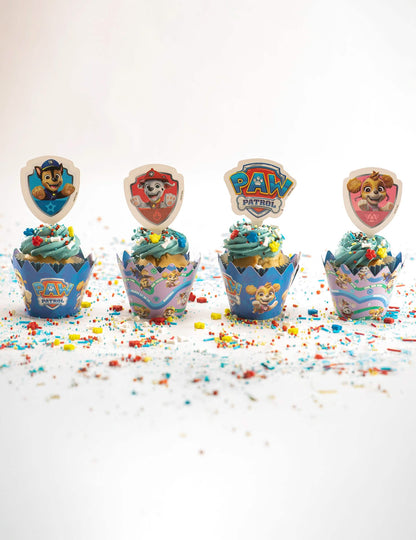 Kit de 6 decorações para cupcakes com toppers da Patrulha Pata™