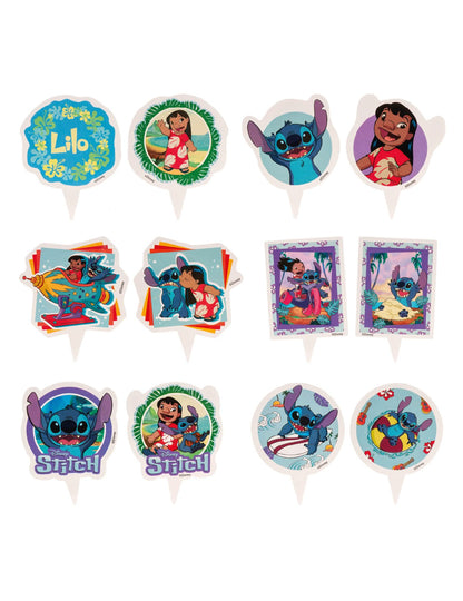 Kit de 6 decorações para cupcakes com toppers Stitch™
