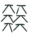 6 laços finos de veludo verde escuro 13 x 13 cm