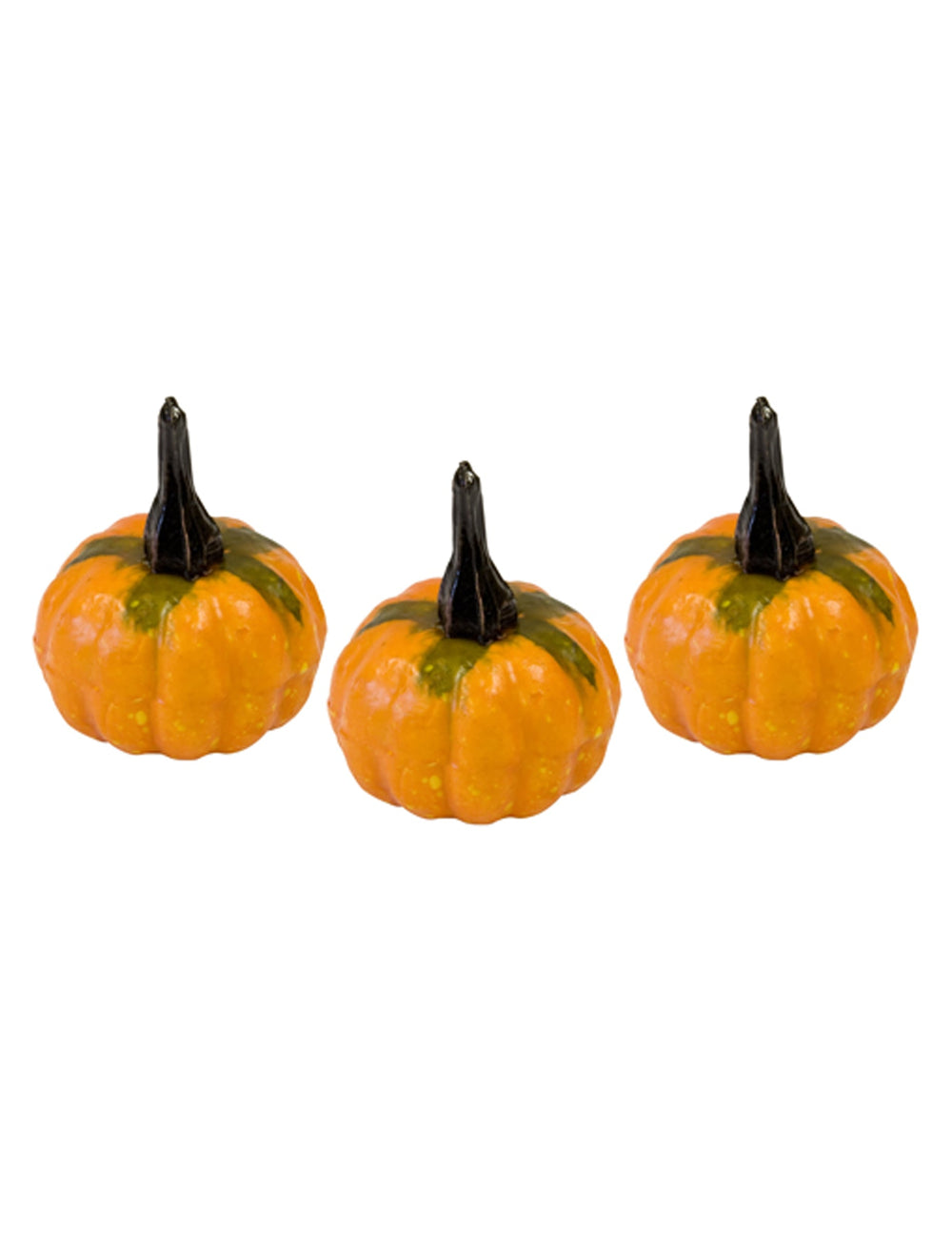 Citrouilles déco orange à tige verte