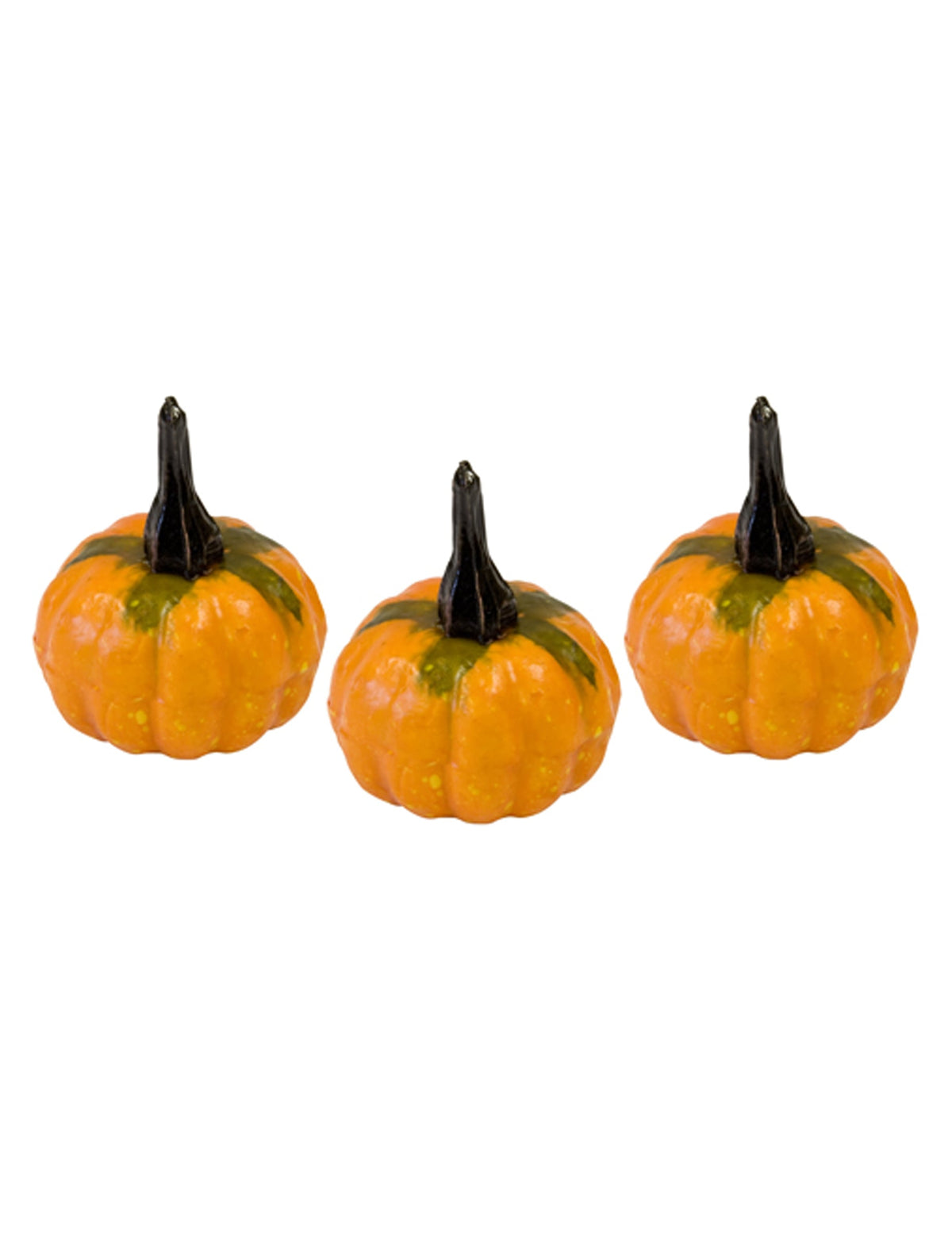 Citrouilles déco orange à tige verte