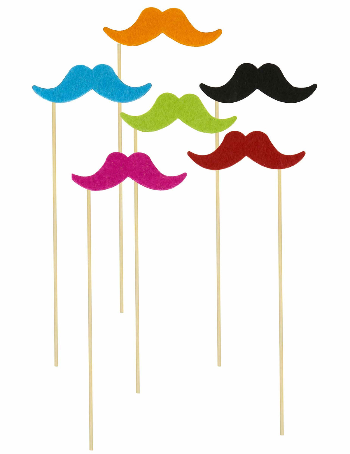 Pincéis bigodes fluorescente para festa multicoloridos