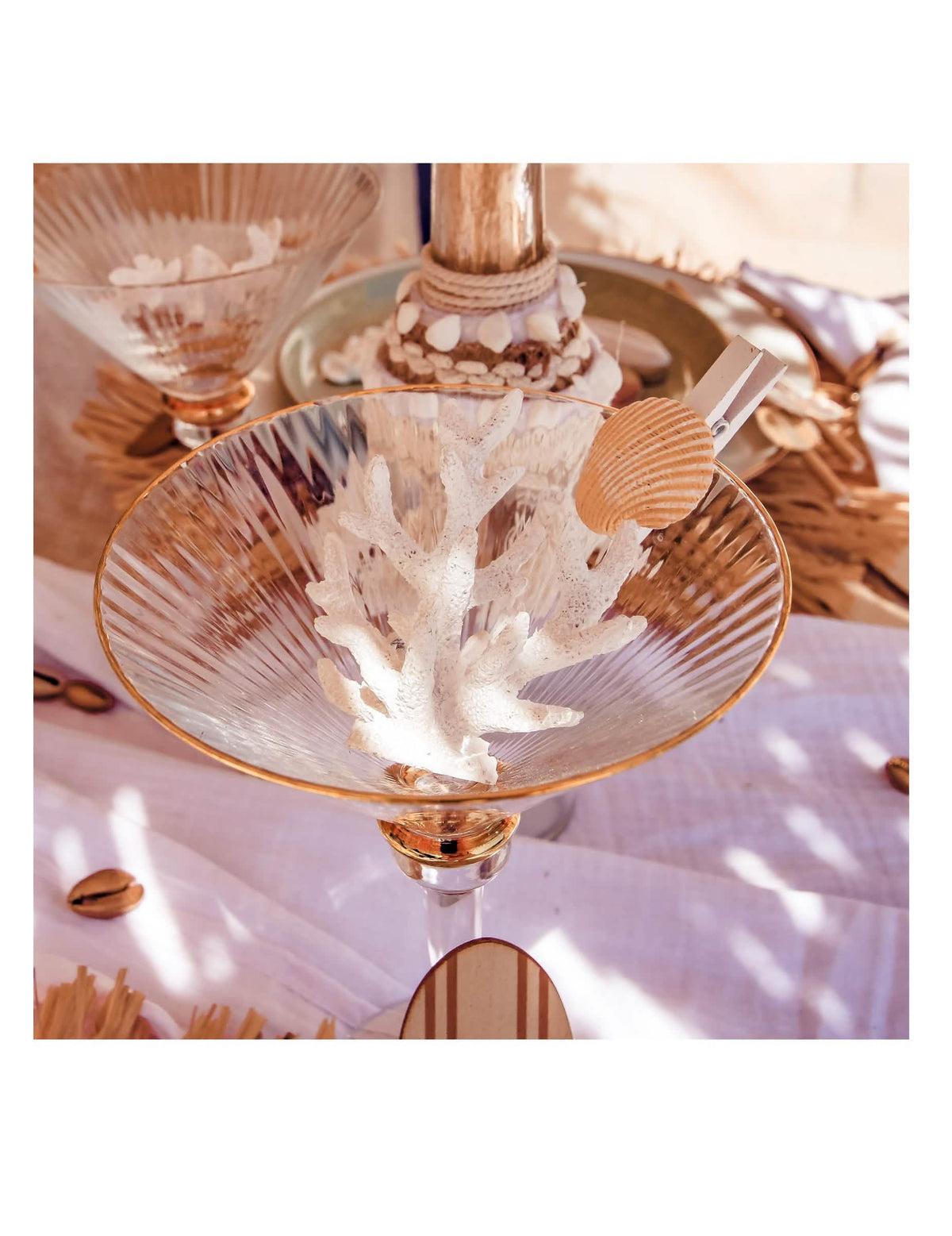 Mise en situation des pinces coquillages pour décoration de fête