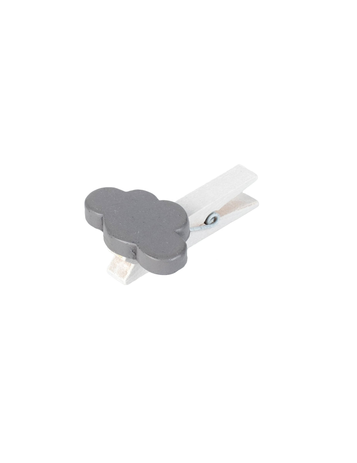 Pinces nuage pour décoration grises en bois blanc