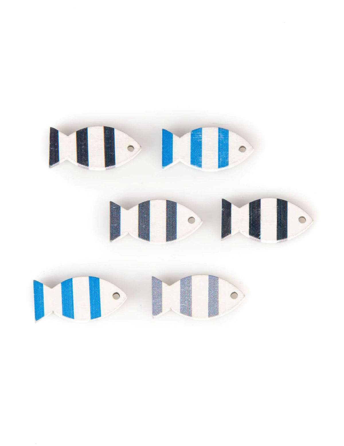 Peixes de madeira decorativos para pendurar, estilo marítimo, para decoração, azuis e cinzentos