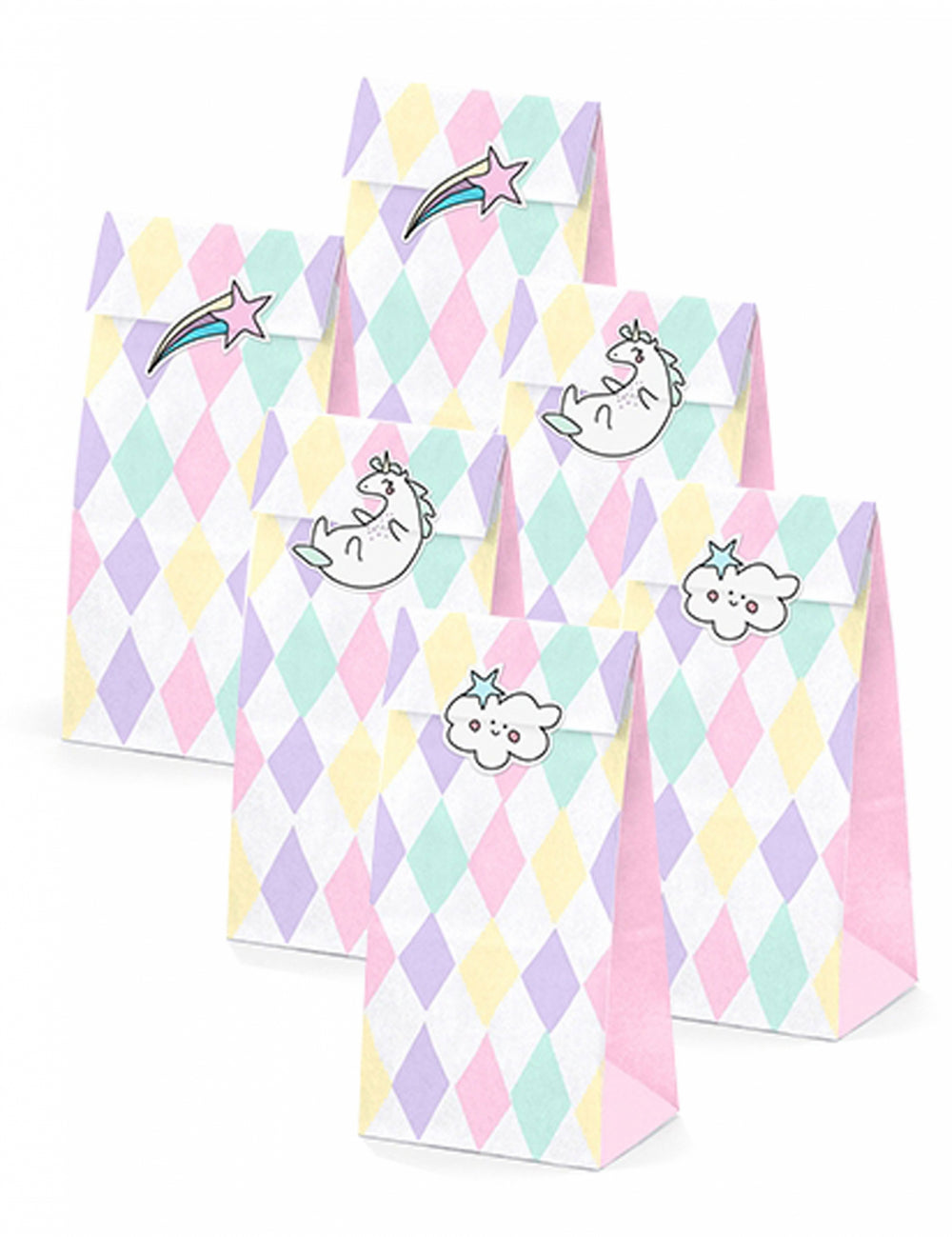 Vue d'ensemble des sacs à cadeaux licorne