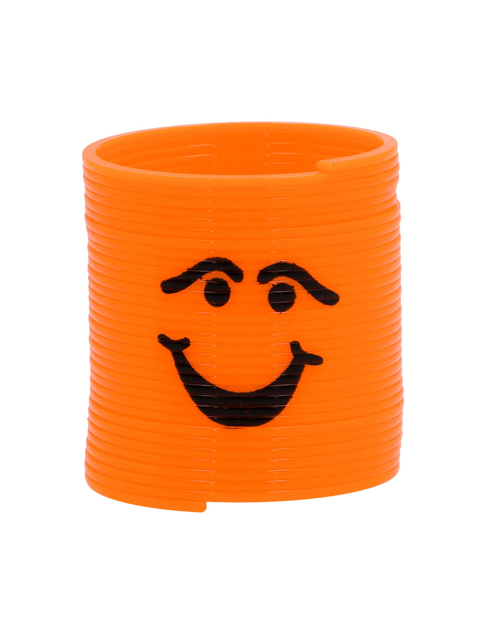 Zoom sur le ressort orange à grand sourire du Slinkies Smileys