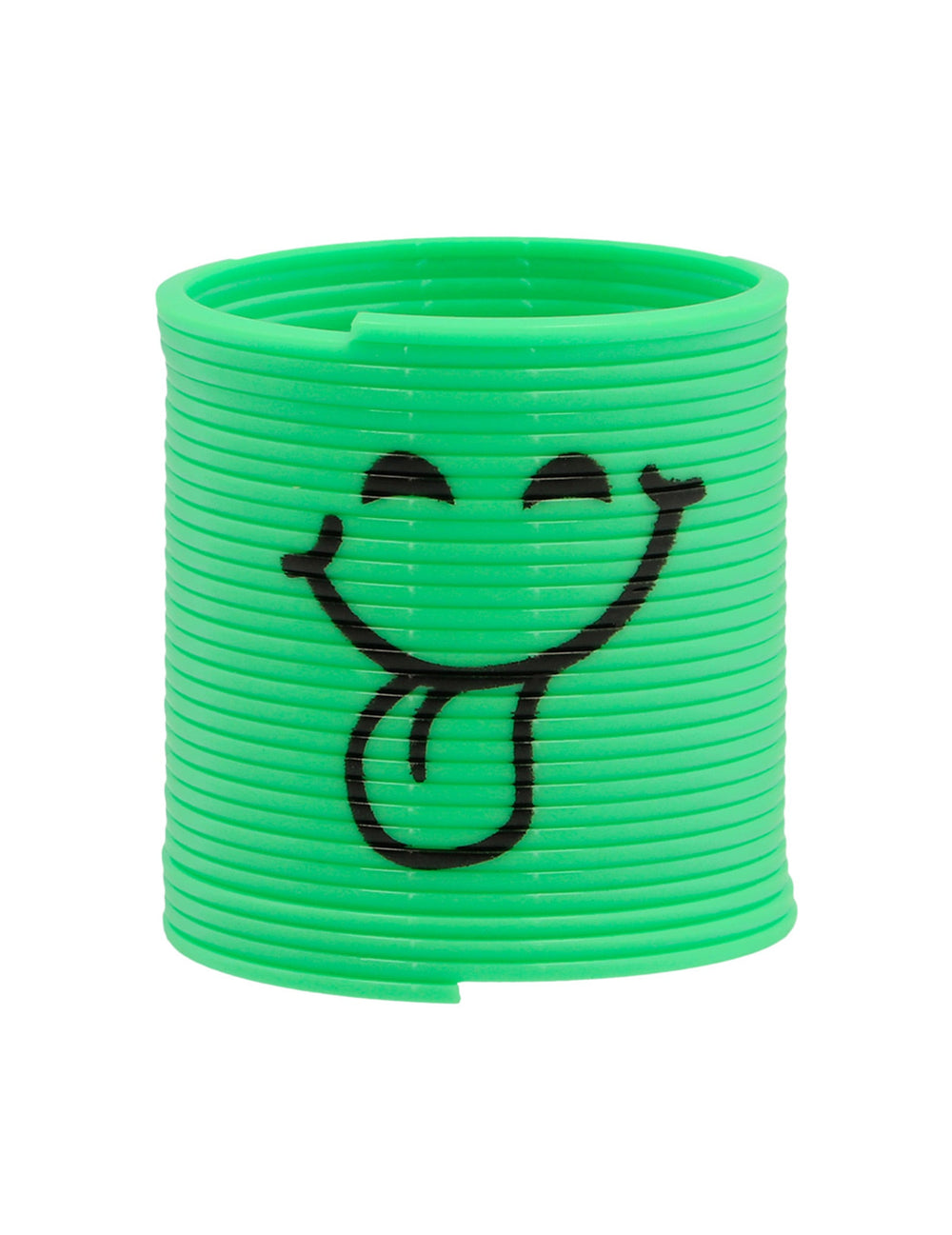 Vue du modèle vert du slinky smiley pour enfant