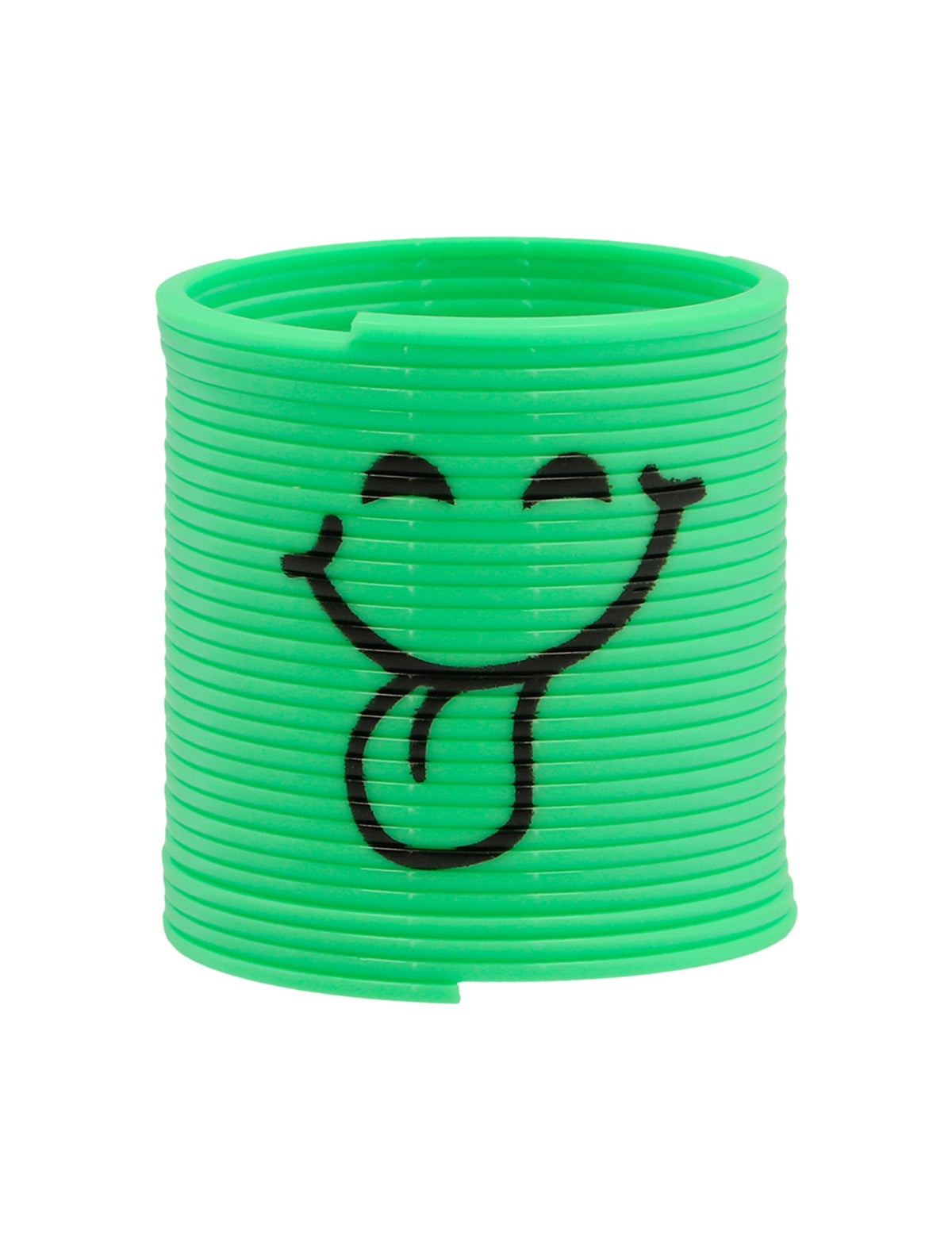 Vue du modèle vert du slinky smiley pour enfant