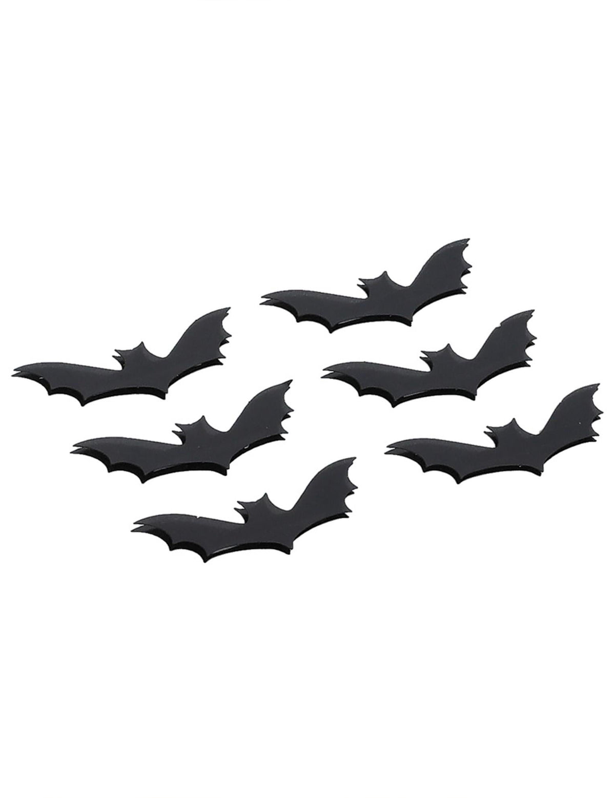 Vue rapprochée des 6 stickers pour peau chauve-souris