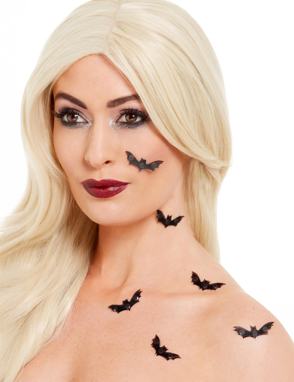 6 Stickers pour peau chauve-souris pour adulte noir
