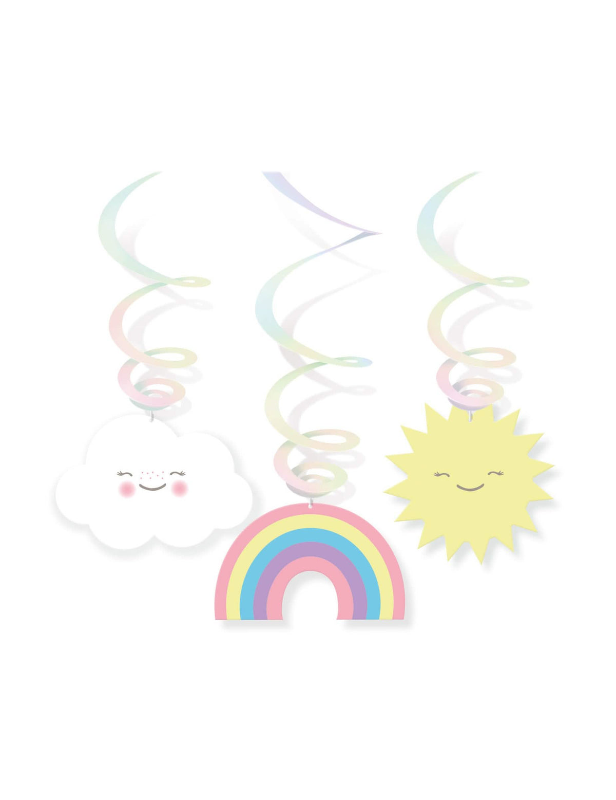 Suspensões em espiral pequeno nuvem para festa nas cores pastel