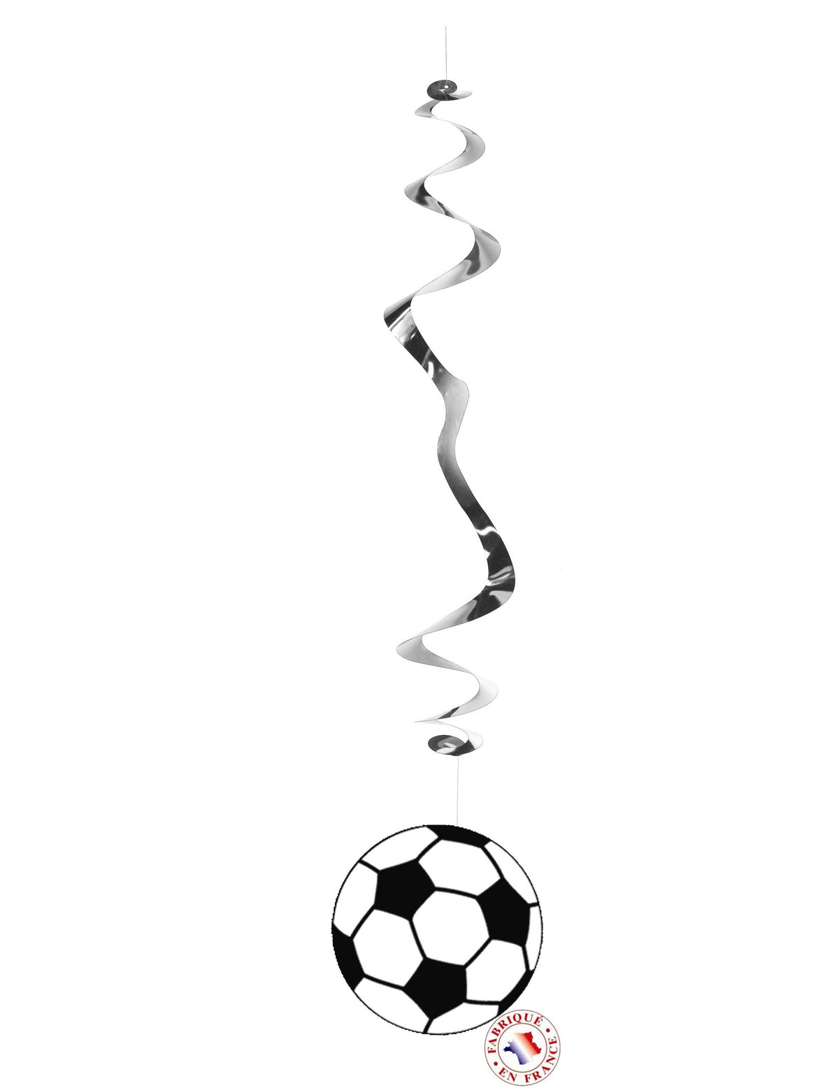 Suspensions spirales Foot pour fête argentées avec motif ballon