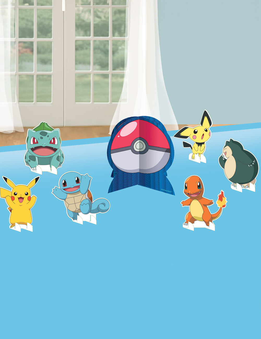 Décorations de table Pokémon pour enfant lot de 7 pièces multicolores
