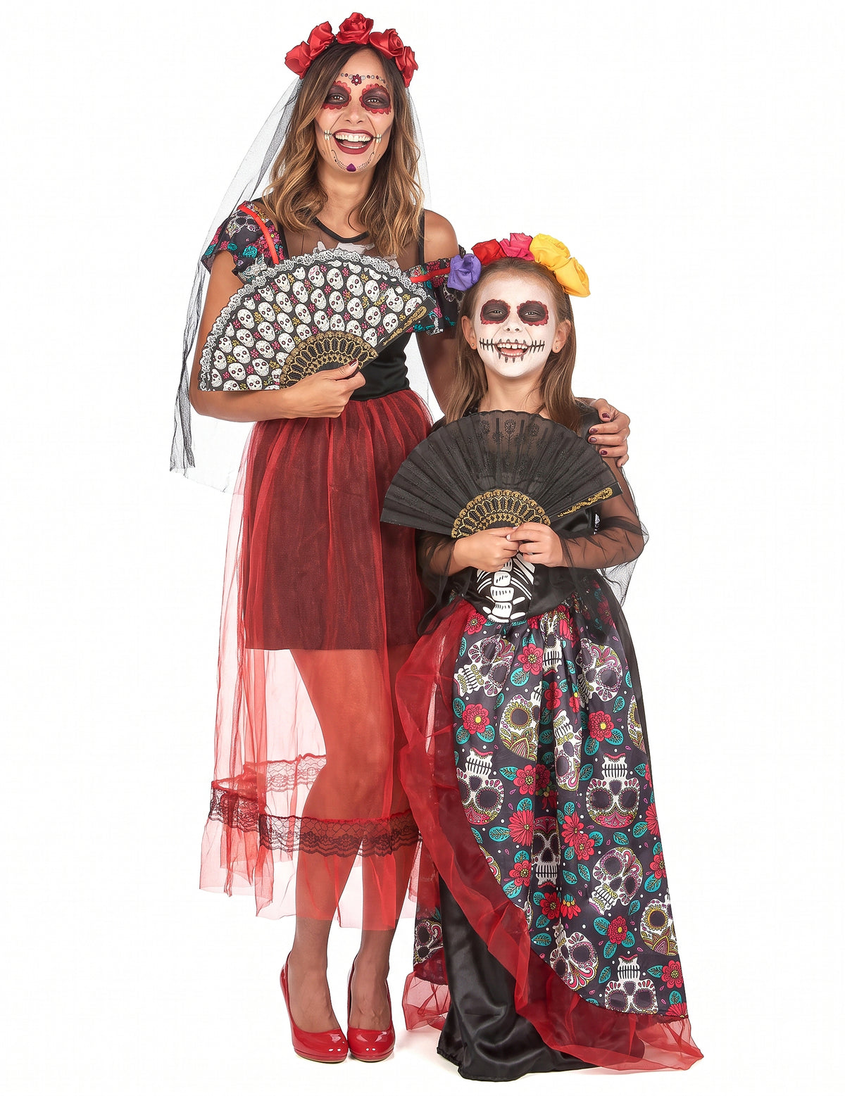 Fato de casal Dia de los Muertos mãe e filha