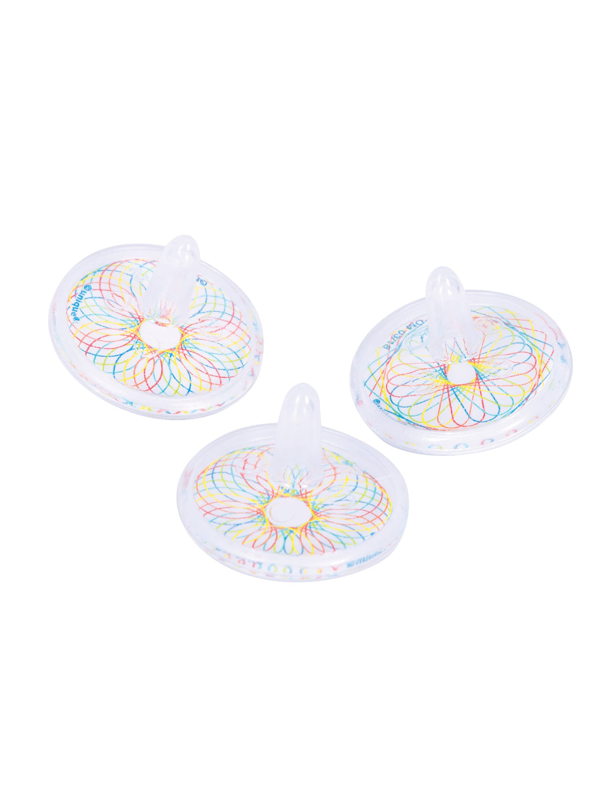 Accessoires piñata toupies spirales pour enfant blanches phosphorescentes