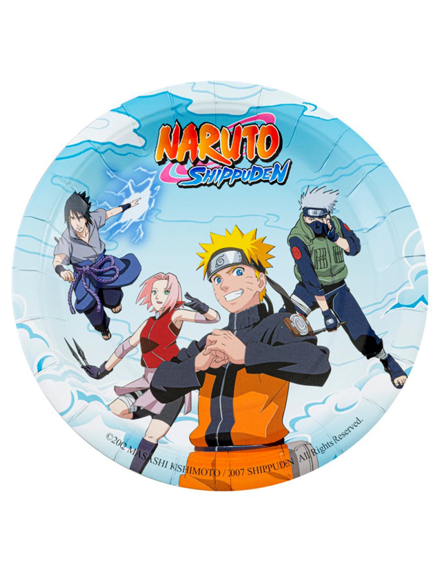 8 pratos de cartão de 23 cm Naruto Shippuden™