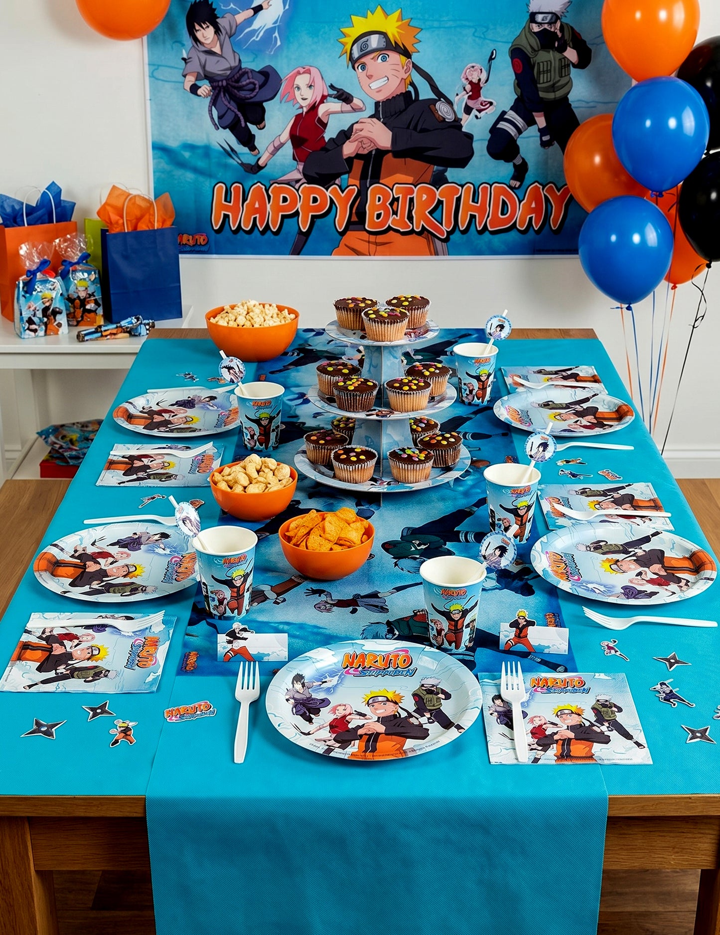 8 pratos de cartão de 23 cm Naruto Shippuden™