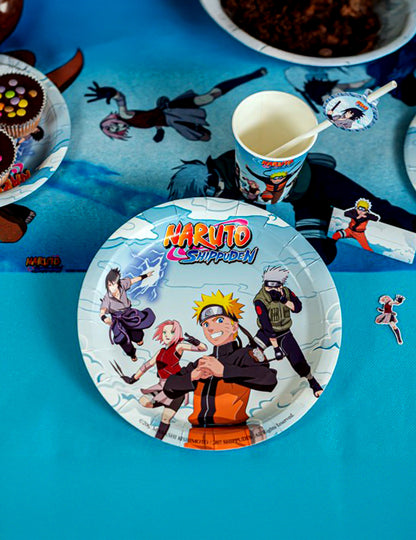 8 pratos de cartão de 23 cm Naruto Shippuden™
