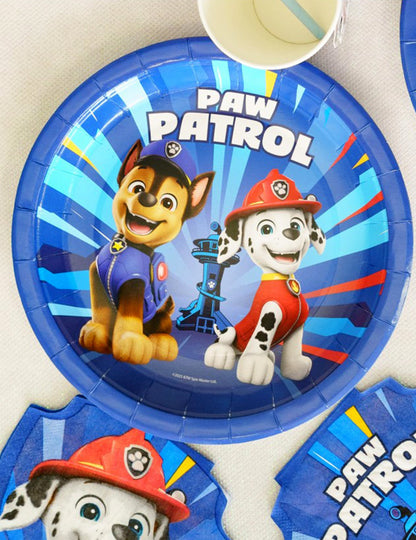 8 pratos azuis de cartão Pat'patrouille™ 23 cm