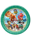 8 Pratos de cartão Patrulha Pata™ Dino movie 23 cm