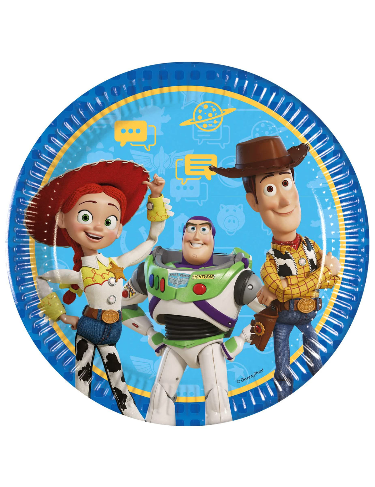 8 Pratos de cartão Toy Story 5™ 23 cm