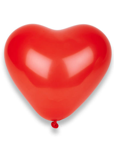 Ballons cœurs pour fête rouges