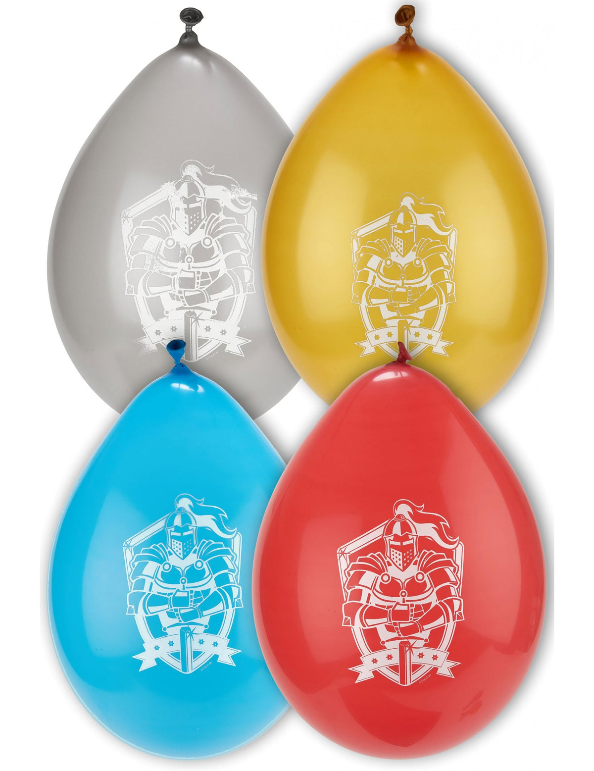 Ballons en latex chevaliers pour enfant multicolores